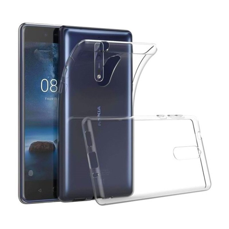 Θήκη Πλάτης Σιλικόνης για Nokia 5 - Χρώμα: Διάφανο