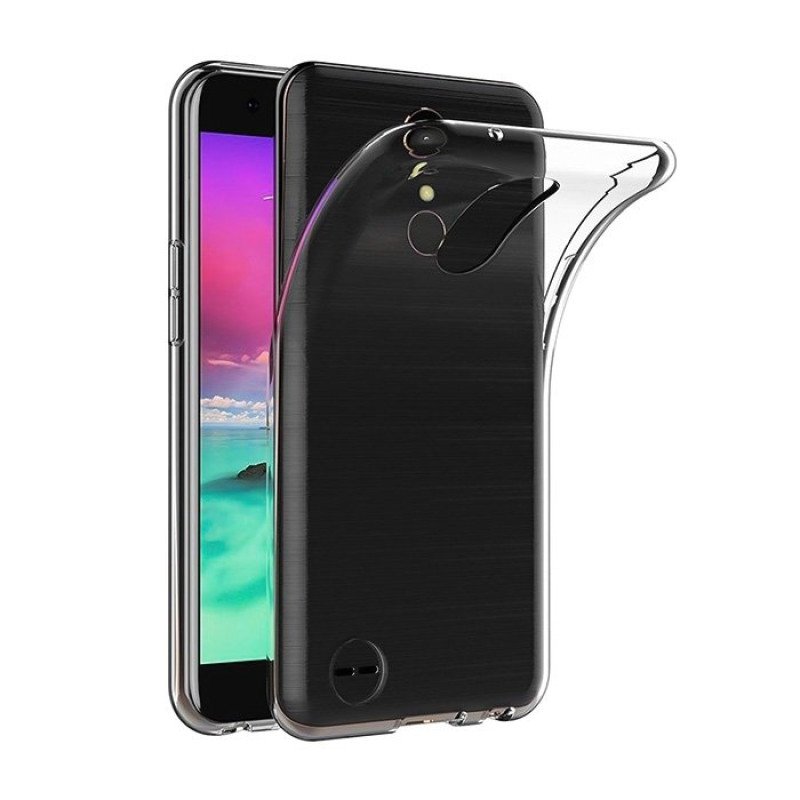 Θήκη Πλάτης Σιλικόνης για LG K10 2017 - Χρώμα: Διάφανο
