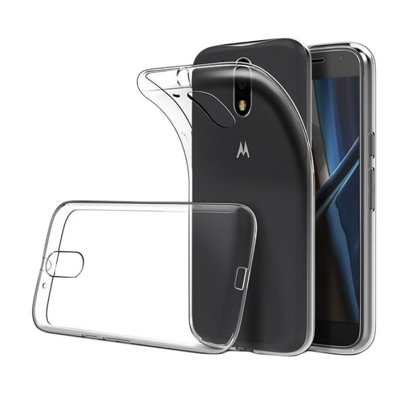 Θήκη Πλάτης Σιλικόνης για Motorola Moto G4 - Χρώμα: Διάφανο