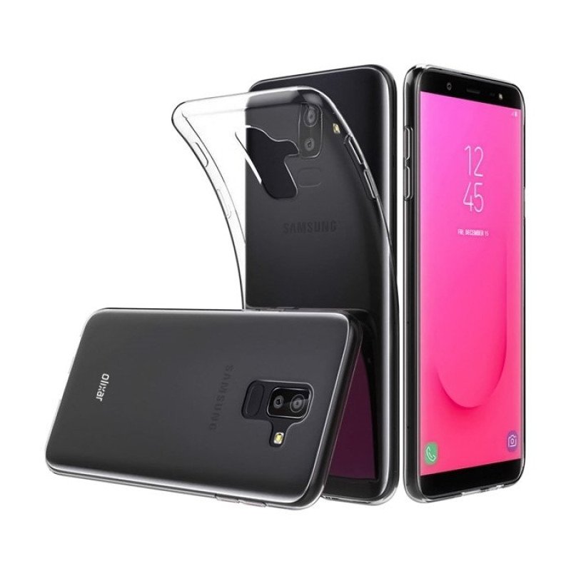 Θήκη Πλάτης Σιλικόνης για Samsung J810F Galaxy J8 2018 - Χρώμα: Διάφανο