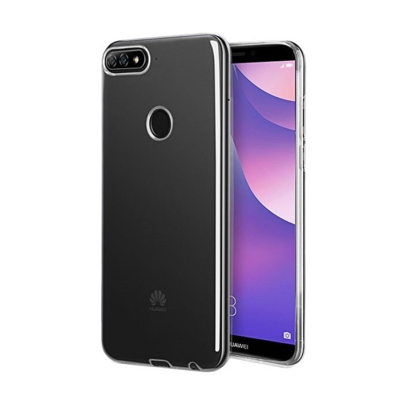 Θήκη Πλάτης Σιλικόνης για Huawei Y7 2018/Y7 Prime 2018/Honor 7C - Χρώμα: Διάφανο