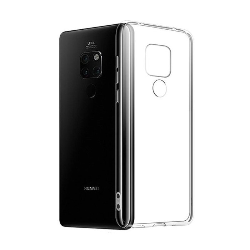 Θήκη Πλάτης Σιλικόνης για Huawei Mate 20 - Χρώμα: Διάφανο