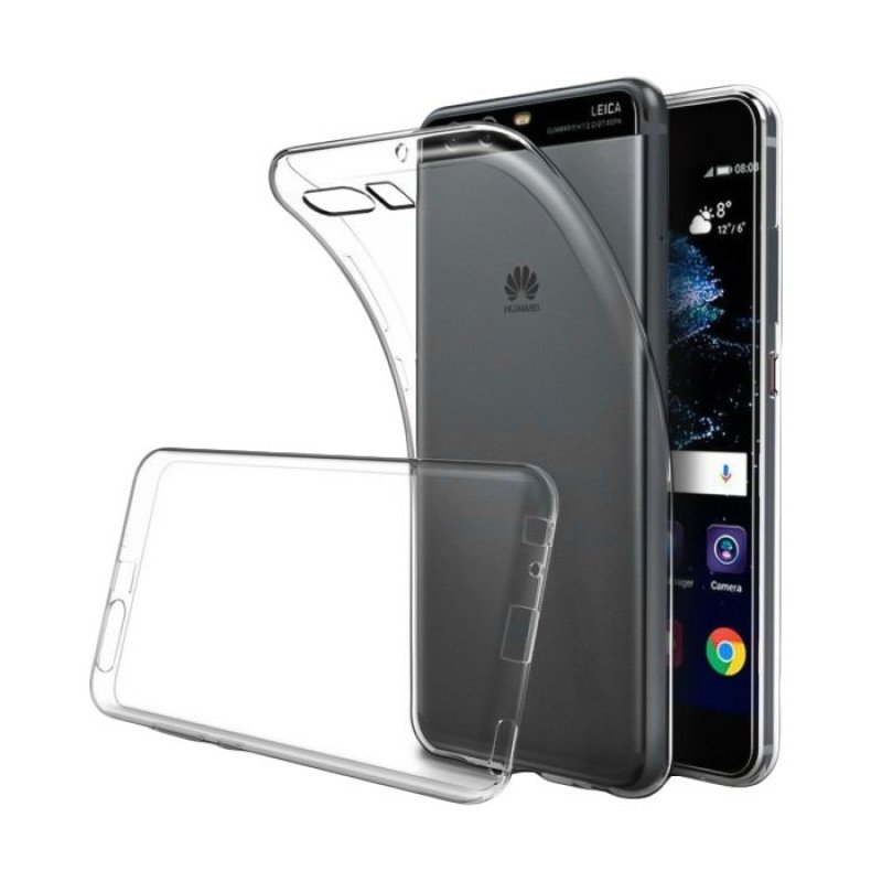 Θήκη Πλάτης Σιλικόνης για Huawei P10 Plus - Χρώμα: Διάφανο