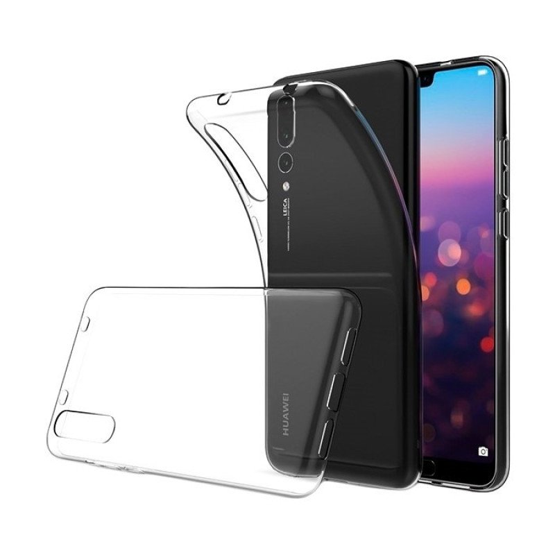 Θήκη Πλάτης Σιλικόνης για Huawei P20 Pro - Χρώμα: Διάφανο