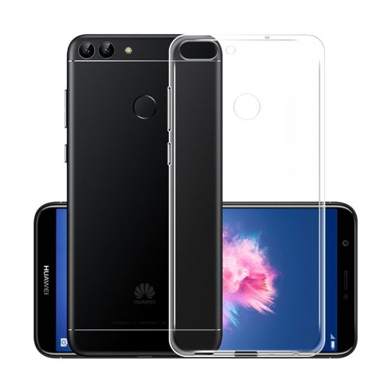 Θήκη Πλάτης Σιλικόνης για Huawei P Smart (2018) - Χρώμα: Διάφανο