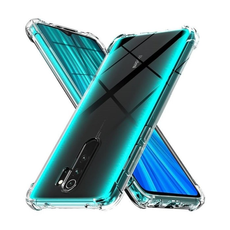 Θήκη Πλάτης Σιλικόνης Anti Shock 0.5mm για Xiaomi Redmi Note 8 Pro - Χρώμα: Διάφανο