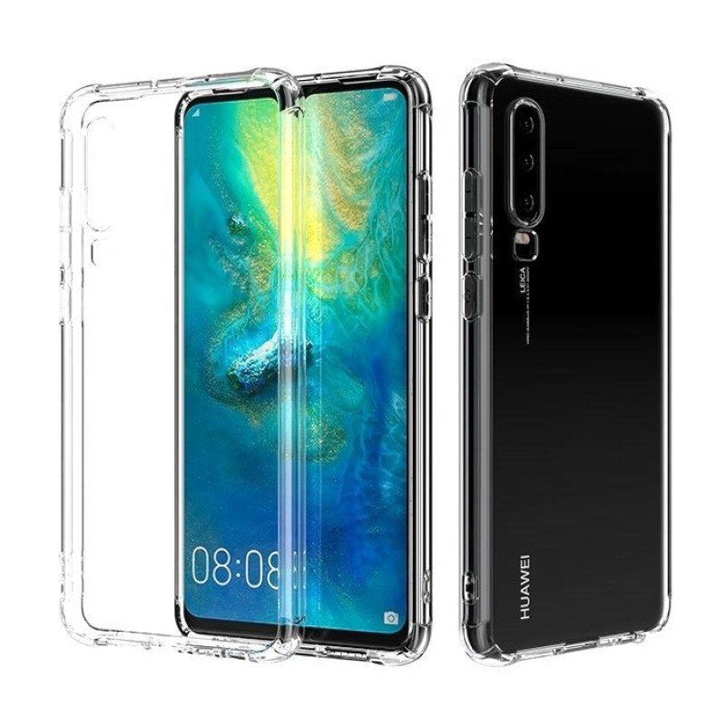 Θήκη Πλάτης Σιλικόνης Anti Shock 0.5mm για Huawei P30 - Χρώμα: Διάφανο