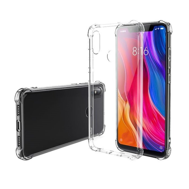 Θήκη Πλάτης Σιλικόνης Anti Shock 0.5mm για Xiaomi Mi 8 - Χρώμα: Διάφανο