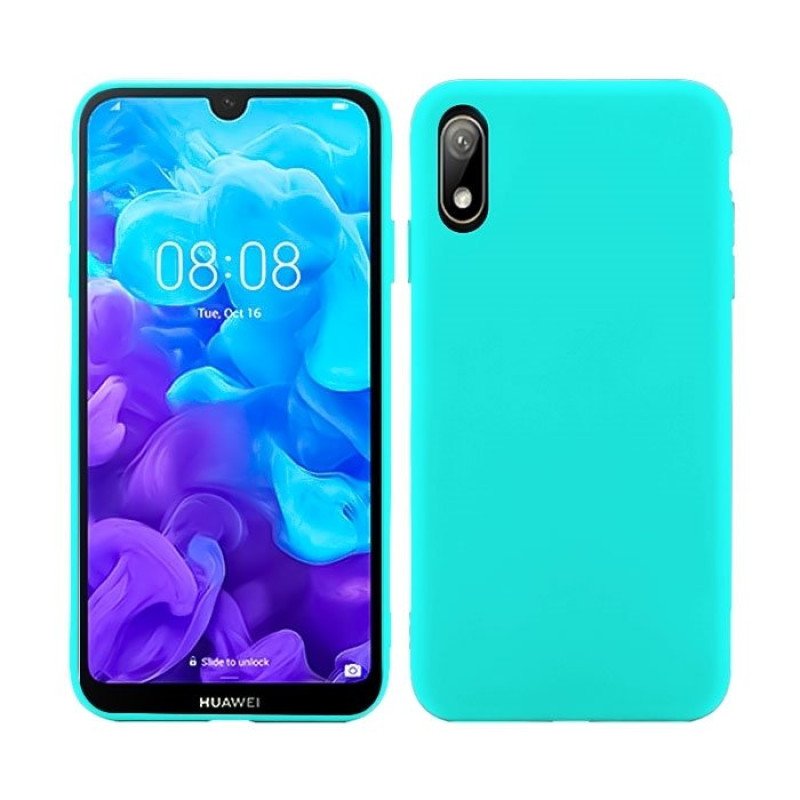Θήκη Πλάτης Σιλικόνης για Huawei Y5 2019/Honor 8S - Χρώμα: Τιρκουάζ