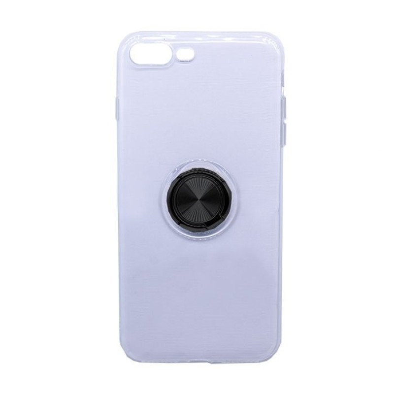 Θήκη Πλάτης Σιλικόνης με Finger Ring  για iPhone 7 Plus / 8 Plus- Χρώμα: Μαύρο