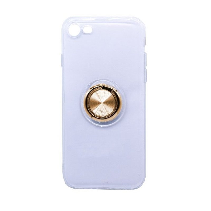 Θήκη Πλάτης Σιλικόνης με Finger Ring  για iPhone 7 / 8 - Χρώμα: Χρυσό