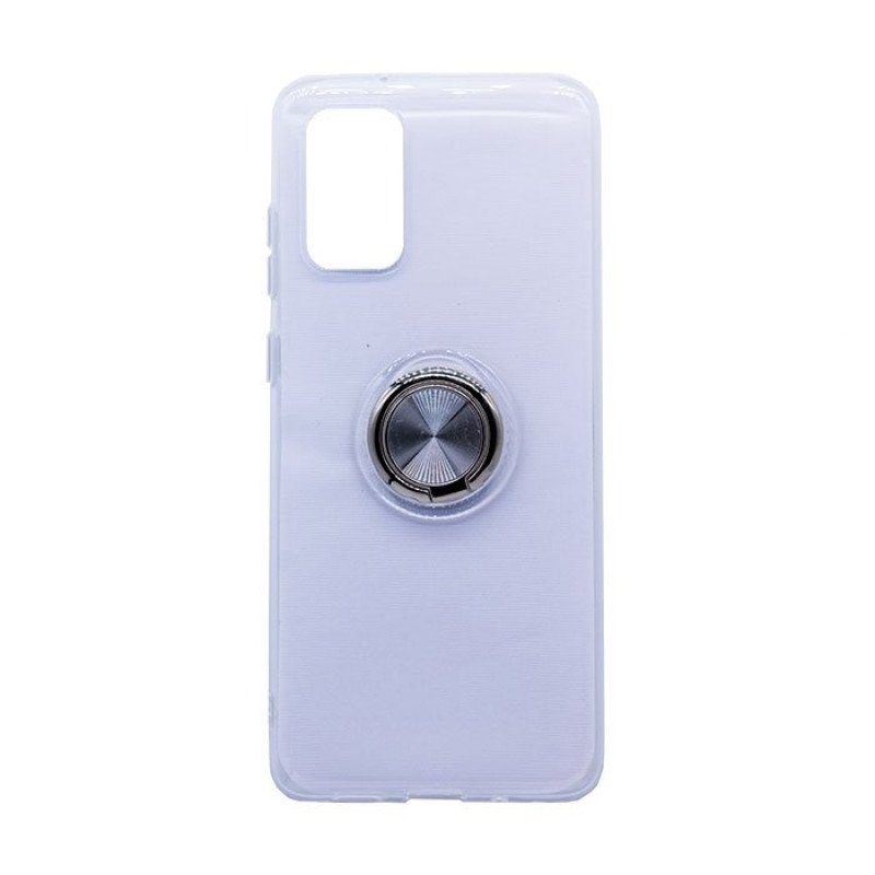 Θήκη Πλάτης Σιλικόνης με Finger Ring  για Samsung G980 Galaxy S20 - Χρώμα: Ασημί