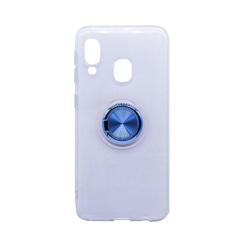 Θήκη Πλάτης Σιλικόνης με Finger Ring  για Samsung A202 Galaxy A20e - Χρώμα: Μπλε