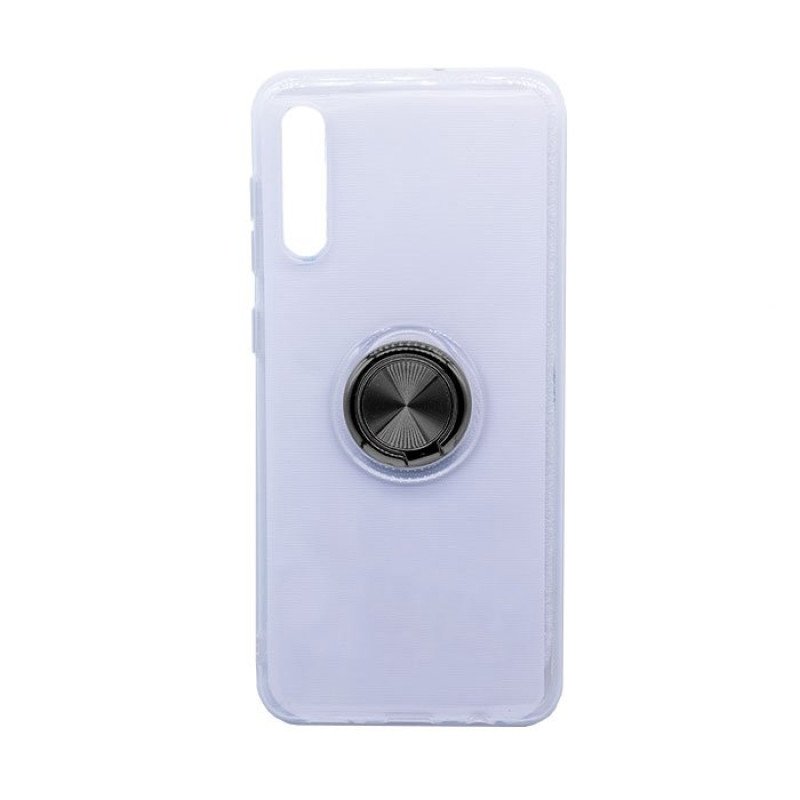 Θήκη Πλάτης Σιλικόνης με Finger Ring  για Samsung A307 / A505 / A507 Galaxy A30s / A50 / A50s - Χρώμα: Μαύρο