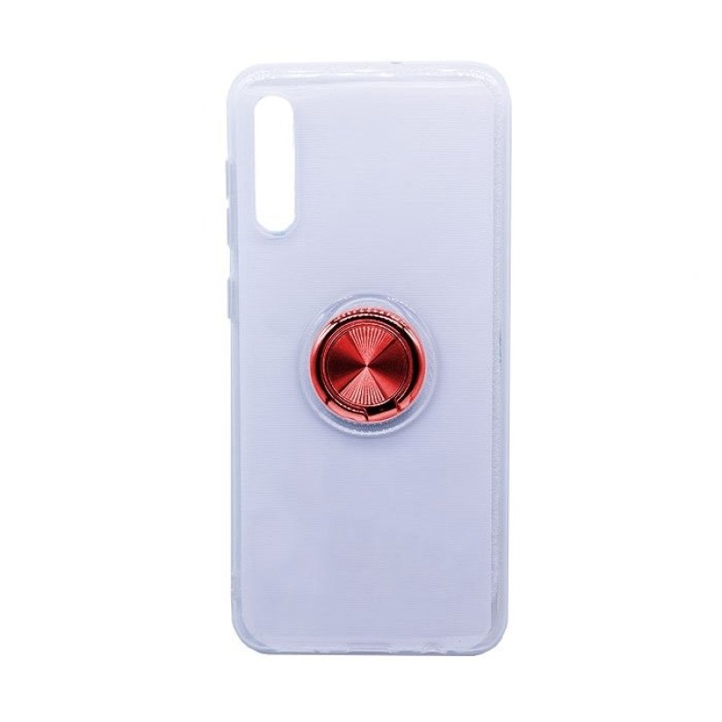 Θήκη Πλάτης Σιλικόνης με Finger Ring  για Samsung A307 / A505 / A507 Galaxy A30s / A50 / A50s - Χρώμα: Κόκκινο