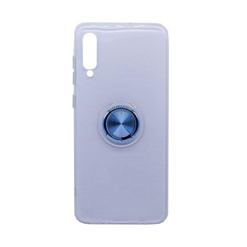 Θήκη Πλάτης Σιλικόνης με Finger Ring  για Samsung A705 Galaxy A70 - Χρώμα: Μπλε