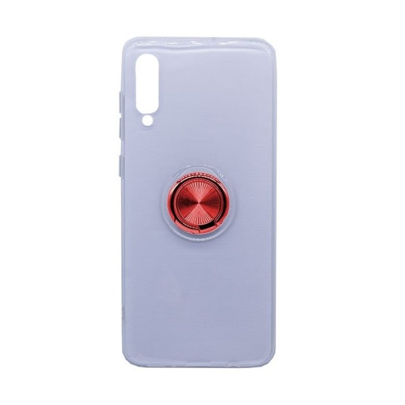 Θήκη Πλάτης Σιλικόνης με Finger Ring  για Samsung A705 Galaxy A70 - Χρώμα: Κόκκινο