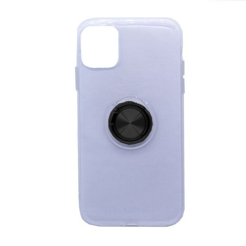 Θήκη Πλάτης Σιλικόνης με Finger Ring  για iPhone 11 Pro  - Χρώμα: Μαύρο