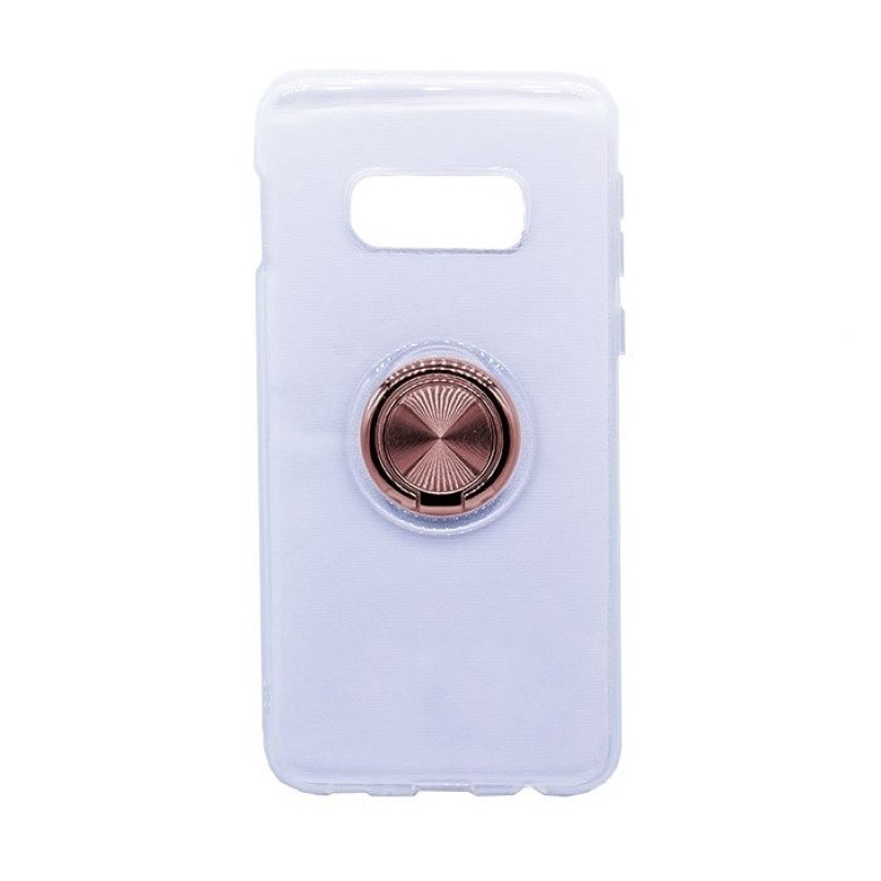 Θήκη Πλάτης Σιλικόνης με Finger Ring  για Samsung G970 Galaxy S10e 5.8' - Χρώμα: Χρυσό Ροζ