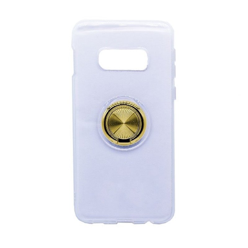 Θήκη Πλάτης Σιλικόνης με Finger Ring  για Samsung G970 Galaxy S10e 5.8' - Χρώμα: Χρυσό