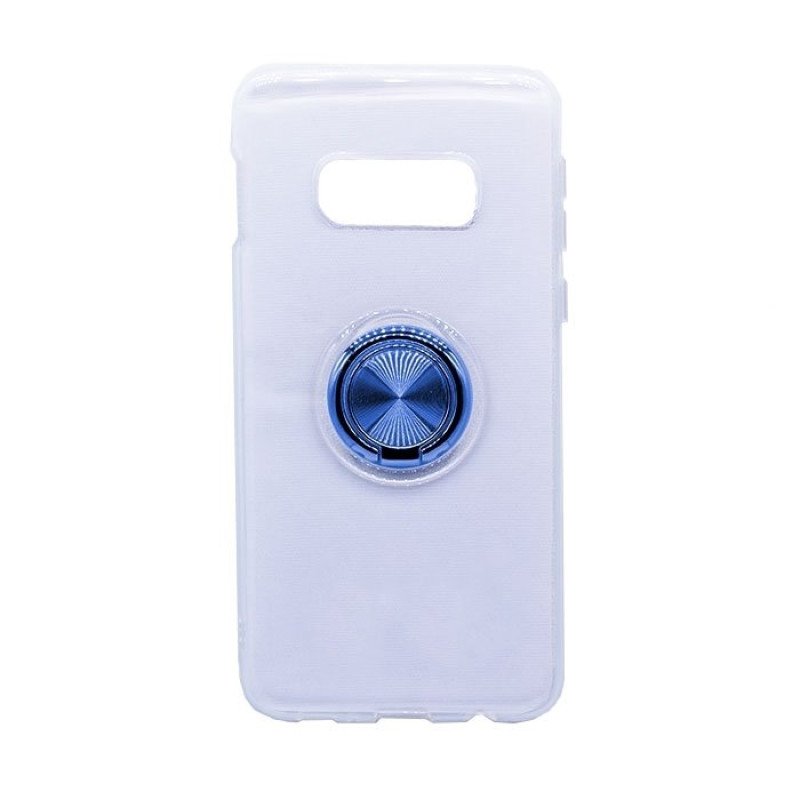 Θήκη Πλάτης Σιλικόνης με Finger Ring  για Samsung G970 Galaxy S10e 5.8' - Χρώμα: Μπλε
