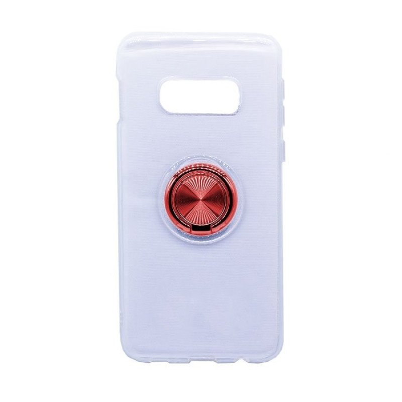 Θήκη Πλάτης Σιλικόνης με Finger Ring  για Samsung G970 Galaxy S10e 5.8' - Χρώμα: Κόκκινο
