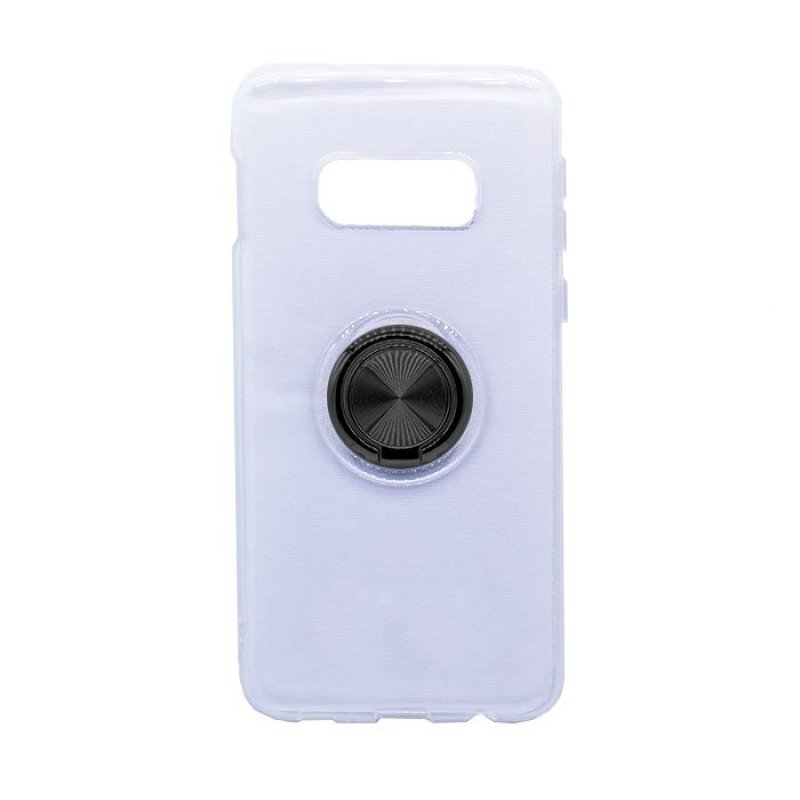 Θήκη Πλάτης Σιλικόνης με Finger Ring  για Samsung G970 Galaxy S10e 5.8' - Χρώμα: Μαύρο