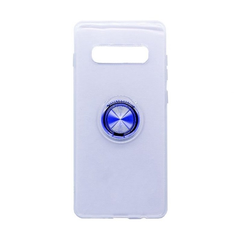 Θήκη Πλάτης Σιλικόνης με Finger Ring  για Samsung G975F Galaxy S10 Plus - Χρώμα: Μπλε