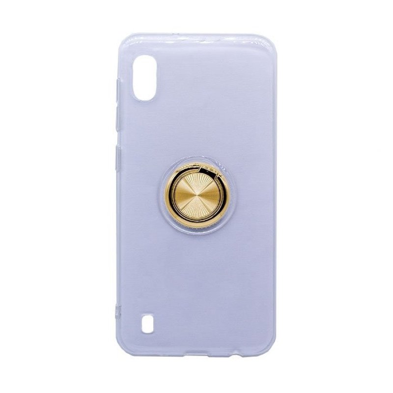 Θήκη Πλάτης Σιλικόνης με Finger Ring  για Samsung A105 Galaxy A10 - Χρώμα: Χρυσό