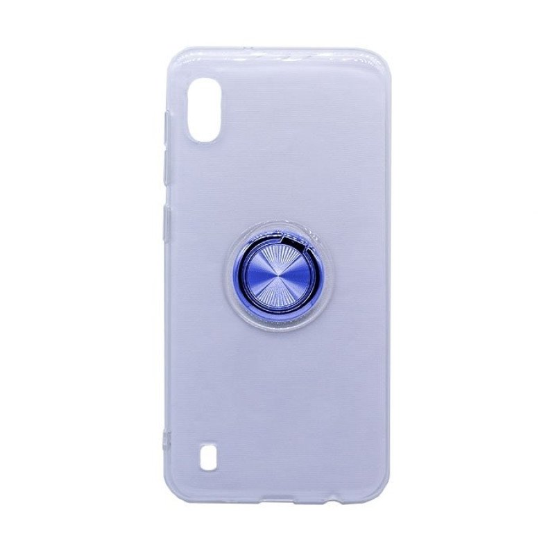 Θήκη Πλάτης Σιλικόνης με Finger Ring  για Samsung A105 Galaxy A10 - Χρώμα: Μπλε