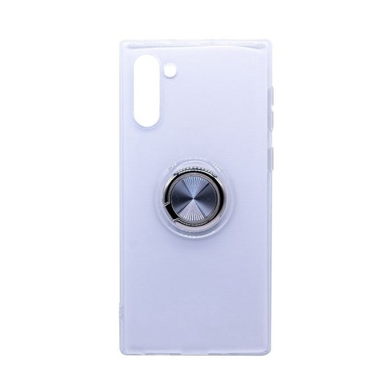 Θήκη Πλάτης Σιλικόνης με Finger Ring  για Samsung N970 Galaxy Note 10 - Χρώμα: Ασημί