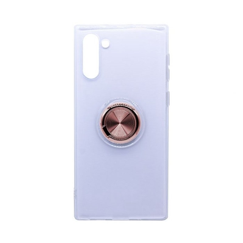 Θήκη Πλάτης Σιλικόνης με Finger Ring  για Samsung N970 Galaxy Note 10 - Χρώμα: Χρυσό Ροζ