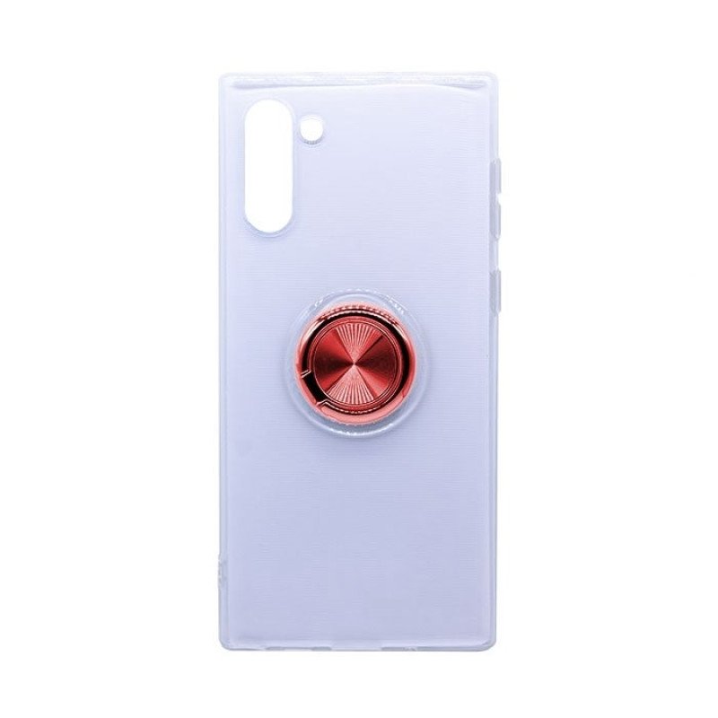 Θήκη Πλάτης Σιλικόνης με Finger Ring  για Samsung N970 Galaxy Note 10 - Χρώμα: Κόκκινο