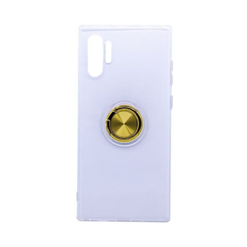 Θήκη Πλάτης Σιλικόνης με Finger Ring  για Samsung N975 Galaxy Note 10 Plus - Χρώμα: Χρυσό