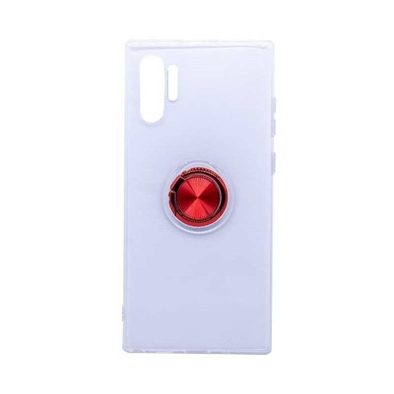 Θήκη Πλάτης Σιλικόνης με Finger Ring  για Samsung N975 Galaxy Note 10 Plus - Χρώμα: Κόκκινο