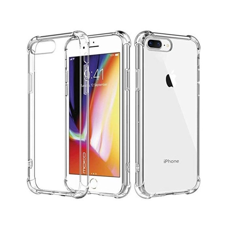Θήκη Πλάτης Σιλικόνης Anti Shock 1.5mm για Apple iPhone 7 Plus/8 Plus - Χρώμα: Διάφανο
