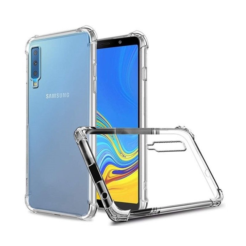Θήκη Πλάτης Σιλικόνης Anti Shock 1.5mm για Samsung A750F Galaxy A7 2018 - Χρώμα: Διάφανο