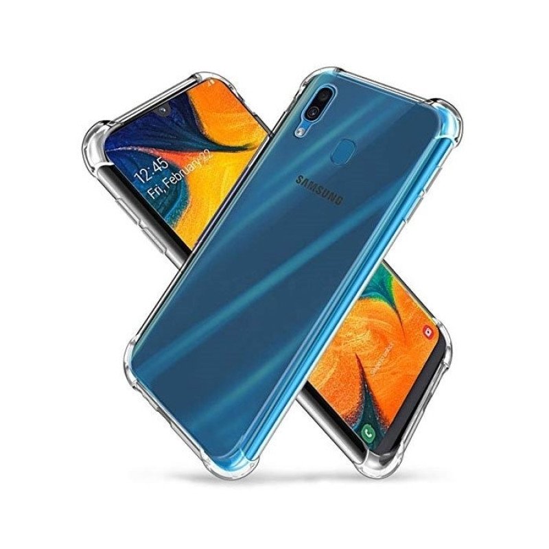 Θήκη Πλάτης Σιλικόνης Anti Shock 1.5mm για Samsung A205F Galaxy A20/A305F Galaxy A30 - Χρώμα: Διάφανο