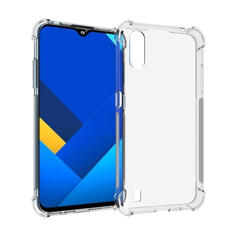 Θήκη Πλάτης Σιλικόνης Anti Shock 1.5mm για Samsung A015F Galaxy A01 - Χρώμα: Διάφανο