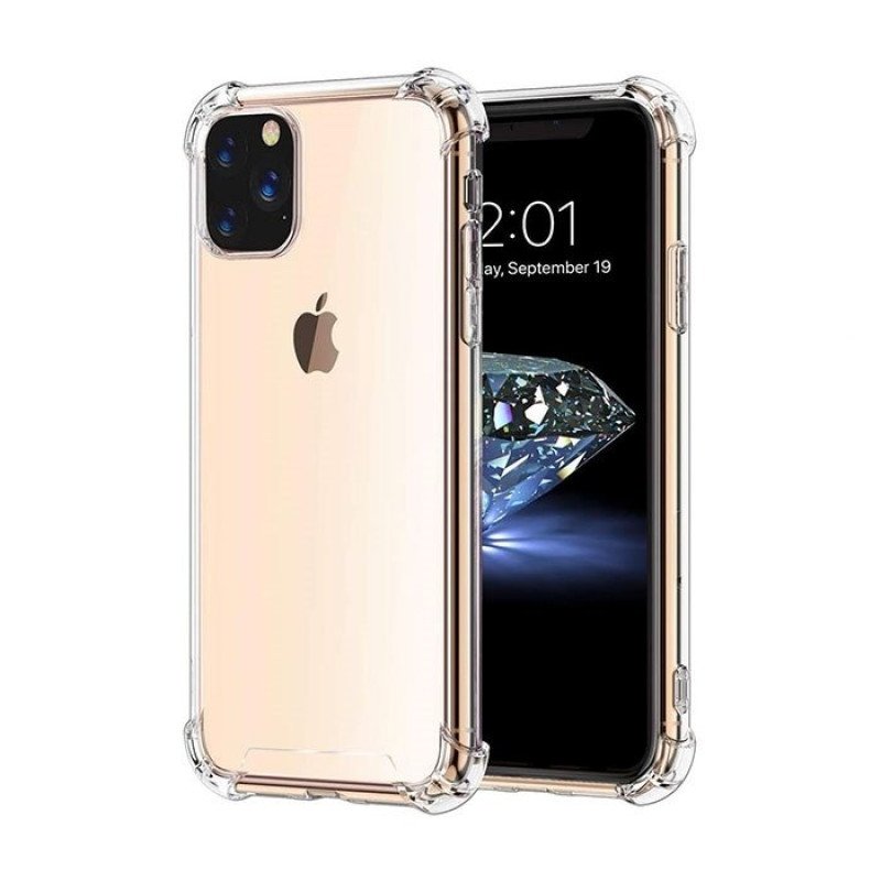 Θήκη Πλάτης Σιλικόνης Anti Shock 1.5mm για Apple iPhone 11 Pro - Χρώμα: Διάφανο