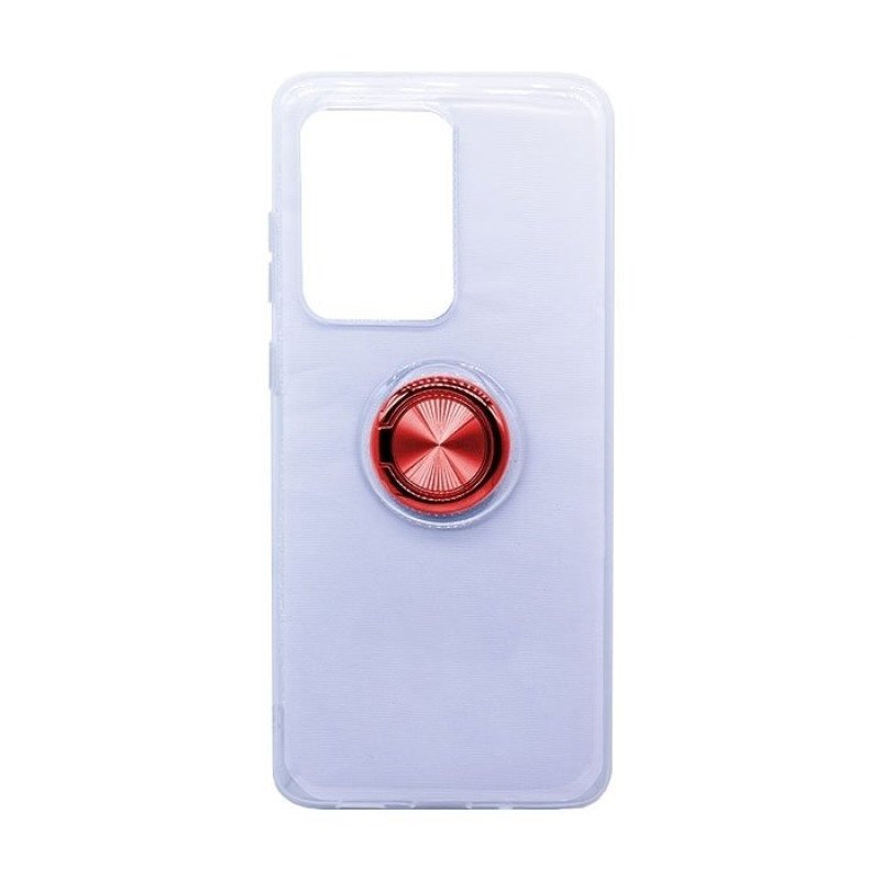 Θήκη Πλάτης Σιλικόνης με Finger Ring  για Samsung G988 Galaxy S20 Ultra - Χρώμα: Κόκκινο
