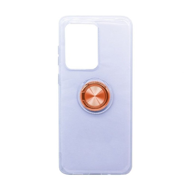 Θήκη Πλάτης Σιλικόνης με Finger Ring  για Samsung G988 Galaxy S20 Ultra - Χρώμα: Χρυσό Ροζ