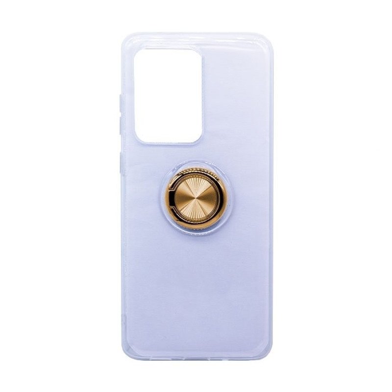 Θήκη Πλάτης Σιλικόνης με Finger Ring  για Samsung G988 Galaxy S20 Ultra - Χρώμα: Χρυσό