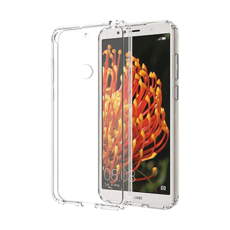 Θήκη Πλάτης Σιλικόνης Anti Shock 1.5mm για Huawei Y6 2018 / Honor 7A - Χρώμα: Διάφανο