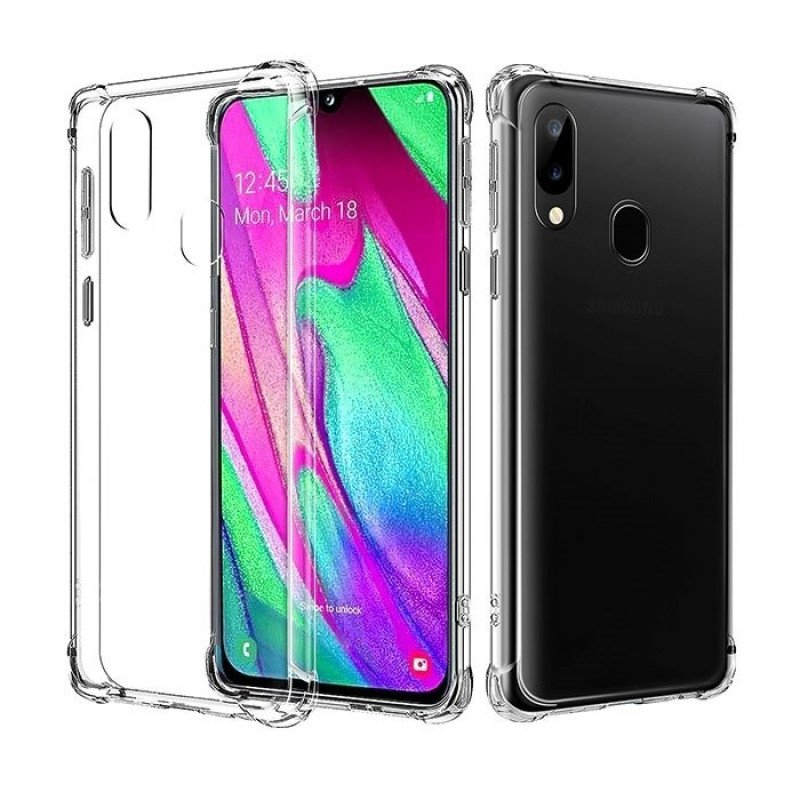 Θήκη Πλάτης Σιλικόνης Anti Shock 1.5mm για Samsung A405F Galaxy A40 - Χρώμα: Διάφανο
