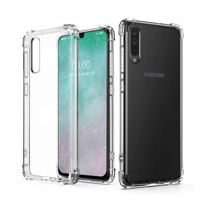 Θήκη Πλάτης Σιλικόνης Anti Shock 1.5mm για Samsung A307F Galaxy A30s/A505 Galaxy A50/A507 Galaxy A50s - Χρώμα: Διάφανο