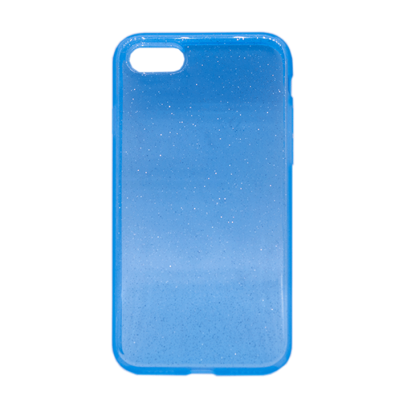 Αστραφτερή Θήκη Πλάτης Σιλικόνης για Apple iPhone 7 / 8 - Χρώμα: Μπλε