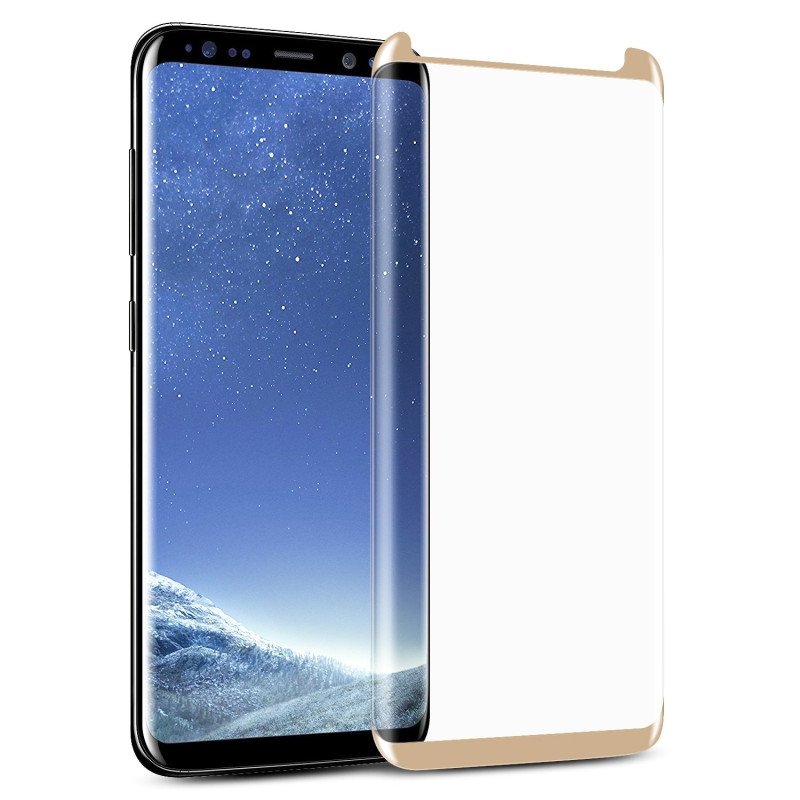 Προστασία Οθόνης Curved Tempered Glass 5D Full Cover Colored Mini Size 0.3mm για Samsung Galaxy G955F S8 Plus - Χρώμα: Χρυσό