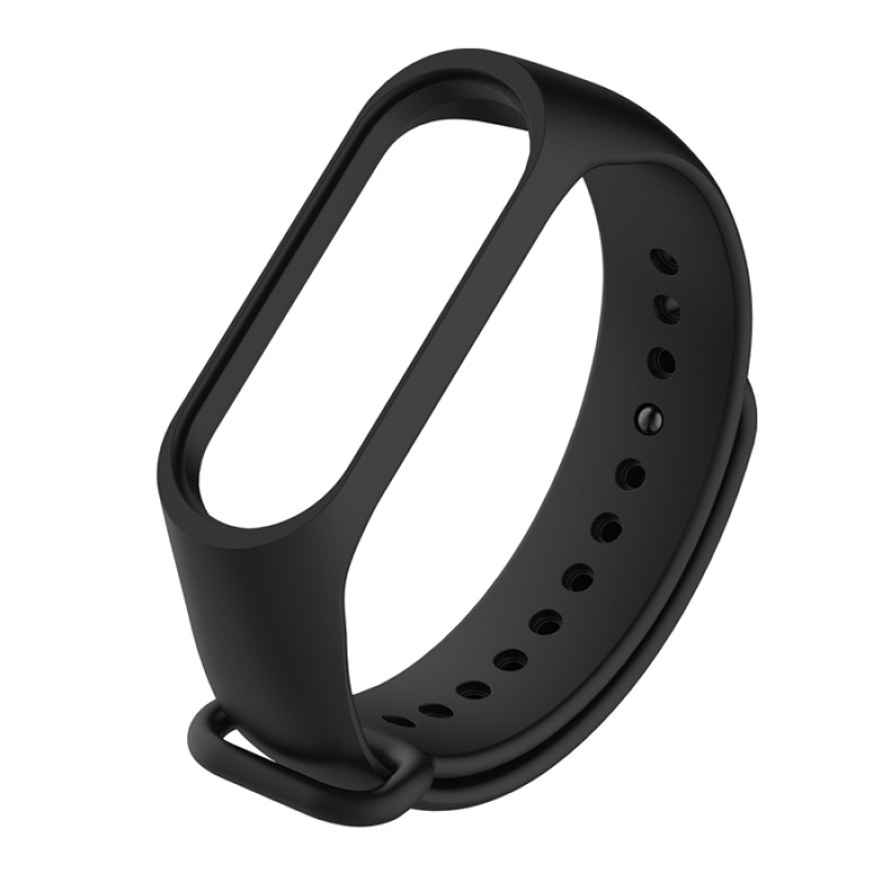 Λουράκι Σιλικόνης για  Xiaomi (Mi Band 3/Mi Smart Band 4) - Xρώμα: Mαύρο
