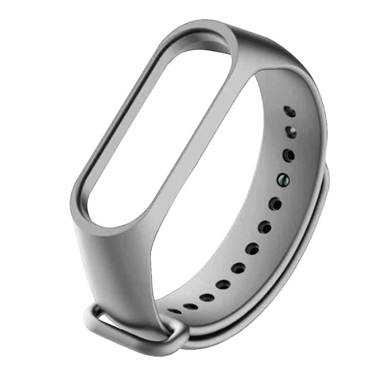 Λουράκι Σιλικόνης για  Xiaomi (Mi Band 3/Mi Smart Band 4) - Xρώμα: Γκρί